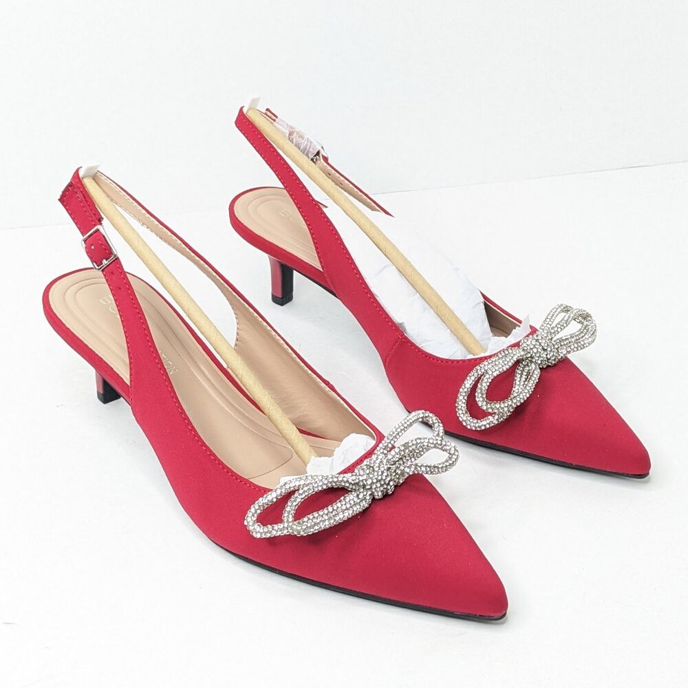 BCBGeneration Donna Slingback Pumps, Red, Women's 6.5